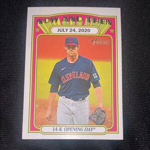 Cleveland Baseball Card - Now and Then Series